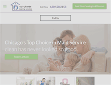 Tablet Screenshot of helpinghandscleaningservices.com
